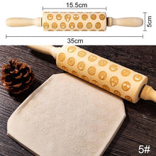 Load image into Gallery viewer, Christmas Themed Rolling Pin by Zen Solution