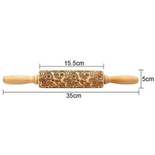 Load image into Gallery viewer, Christmas Themed Rolling Pin by Zen Solution