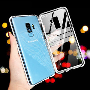 Magnetic Tempered Glass Case For Samsung