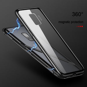 Magnetic Tempered Glass Case For Samsung