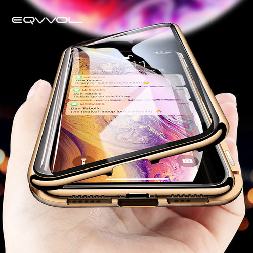 Magnetic Tempered Glass Case For iPhone